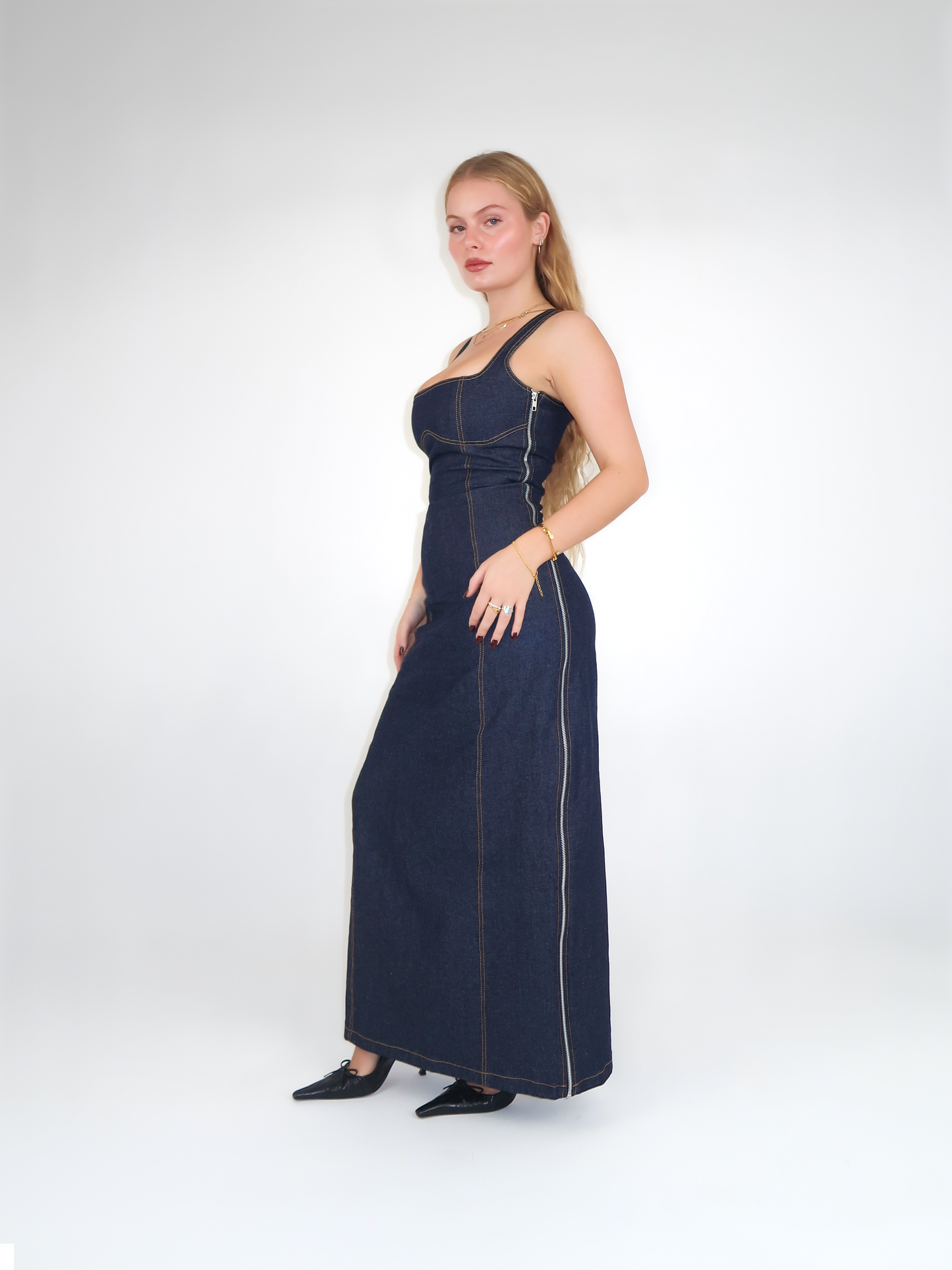 Denim Maxi Dress