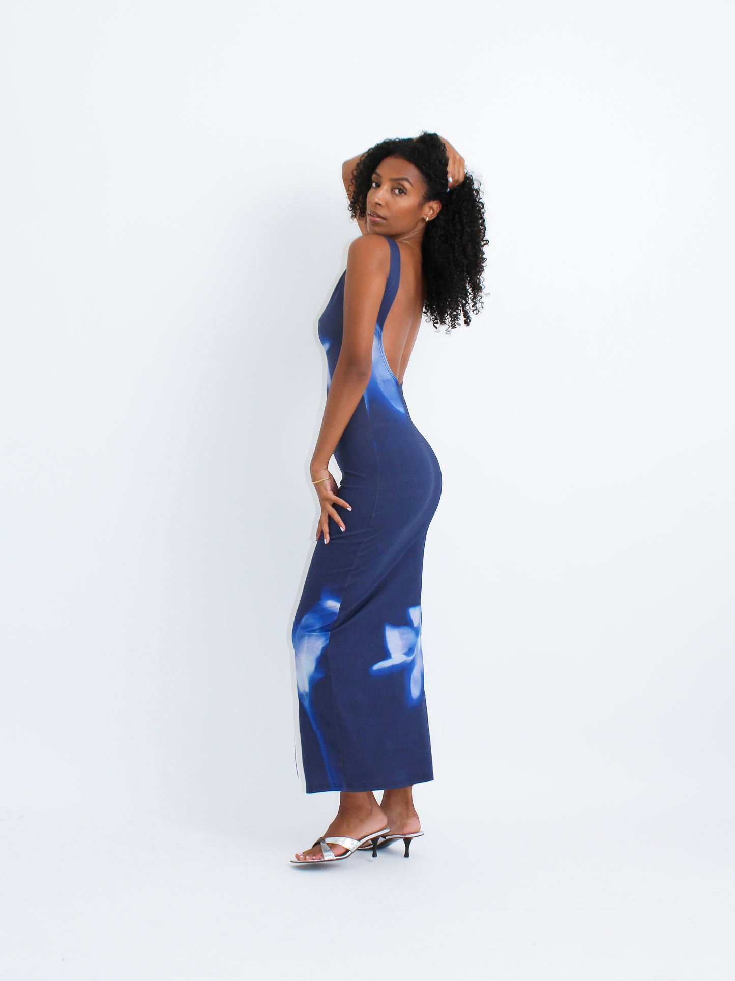 Indigo Floral Dress