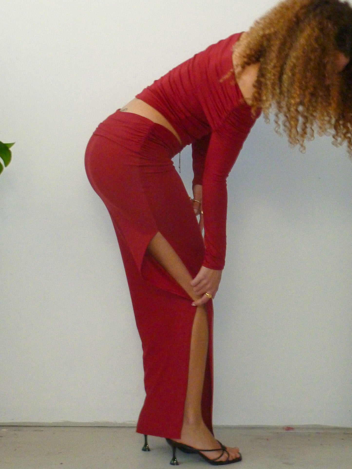 The Maya Skirt - Cherry