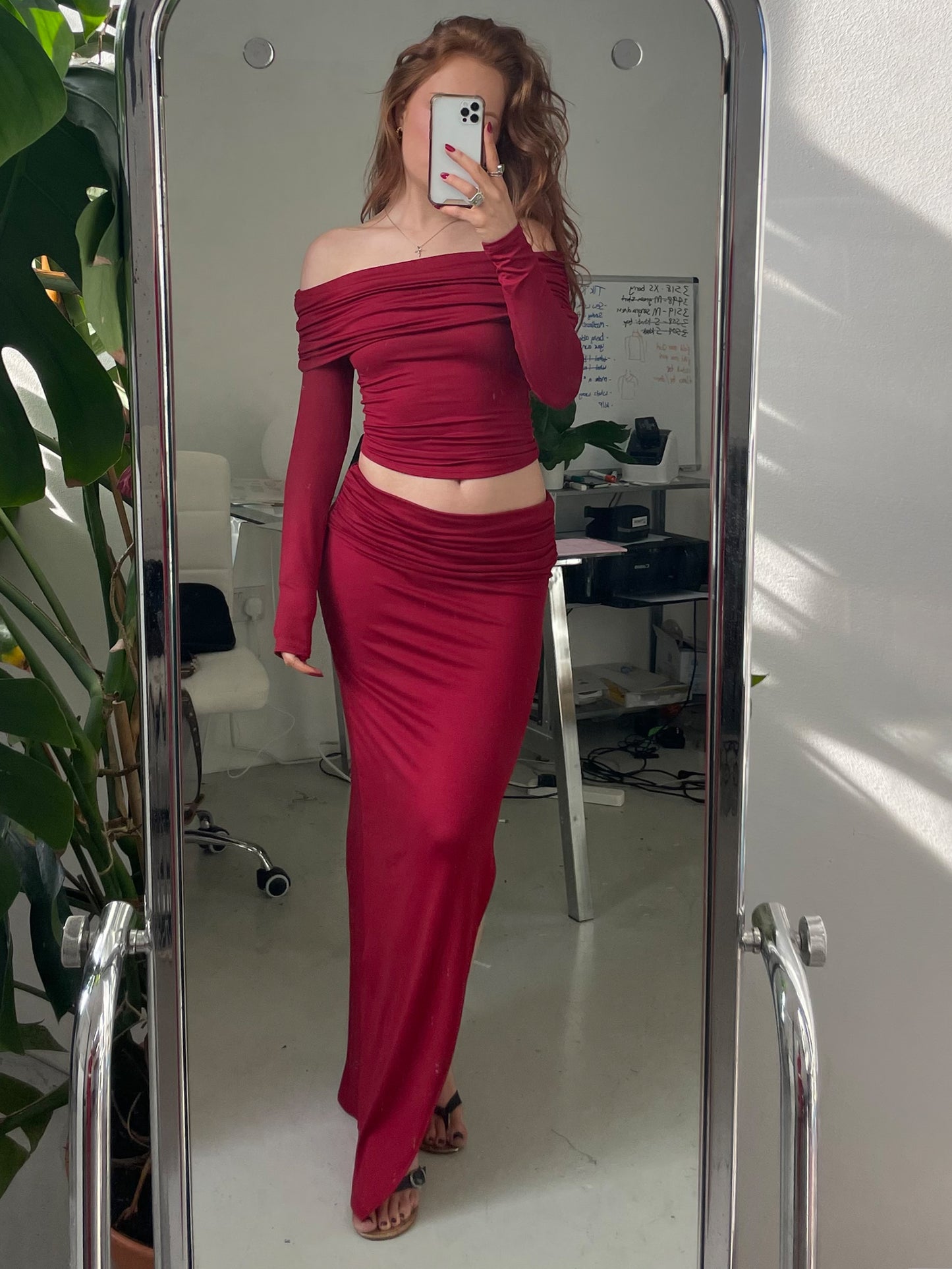 The Maya Skirt - Cherry