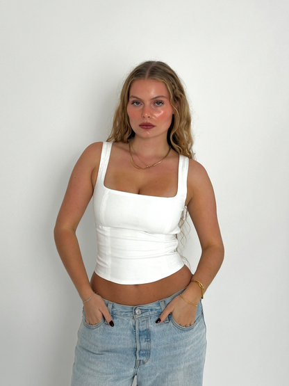 The Ivory Bustier Tank